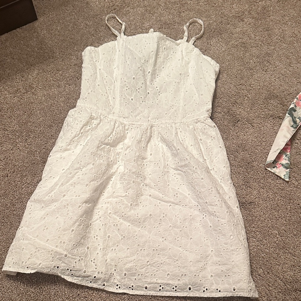 Art Class White Eyelet Kids Dress